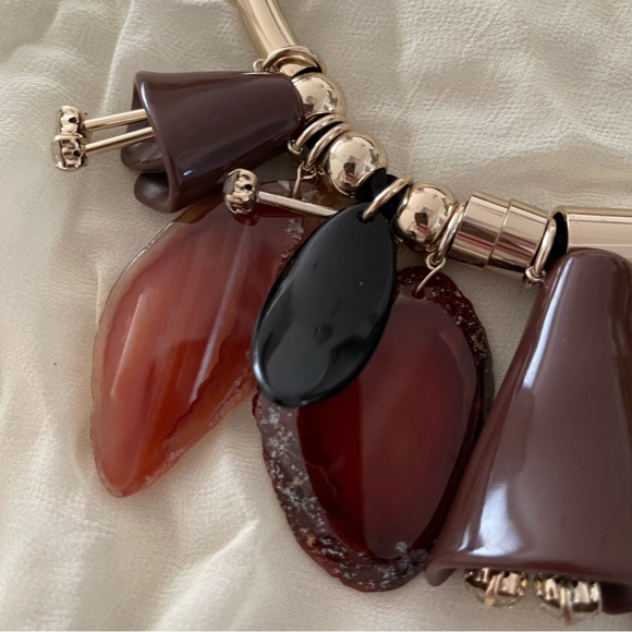 MaxMara Weekend Agate Stone Statement Necklace - Picture 8 of 13